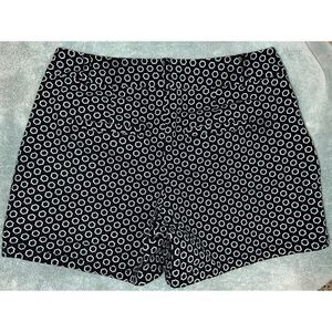 Elle Polished Toulon Geo Black White Geometric Print Shorts
